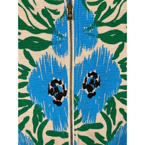 Lilly Pulitzer Layton Sea Oat Ikatty Ikat Engineer Print Shift Dress Size Medium - Picture 11 of 12